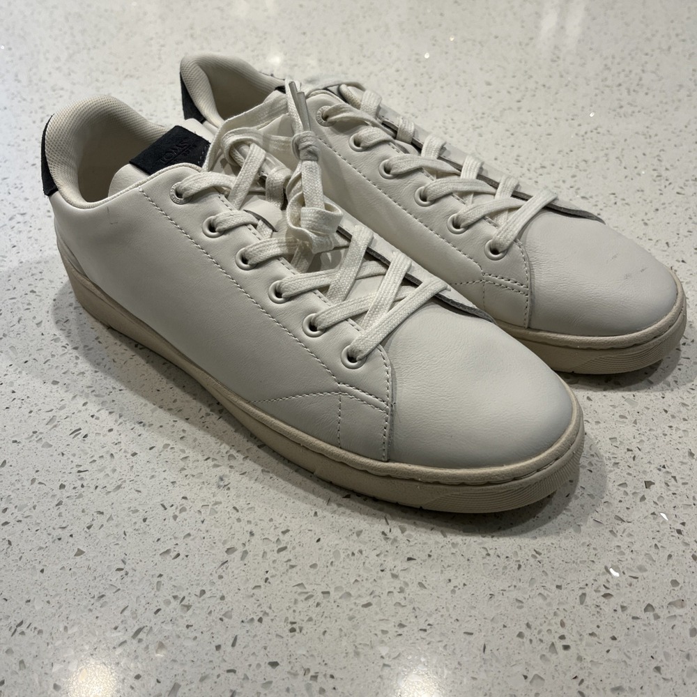 TOMS White Leather TRVL Lite 2.0 Sneakers Mens Size 9 NWT